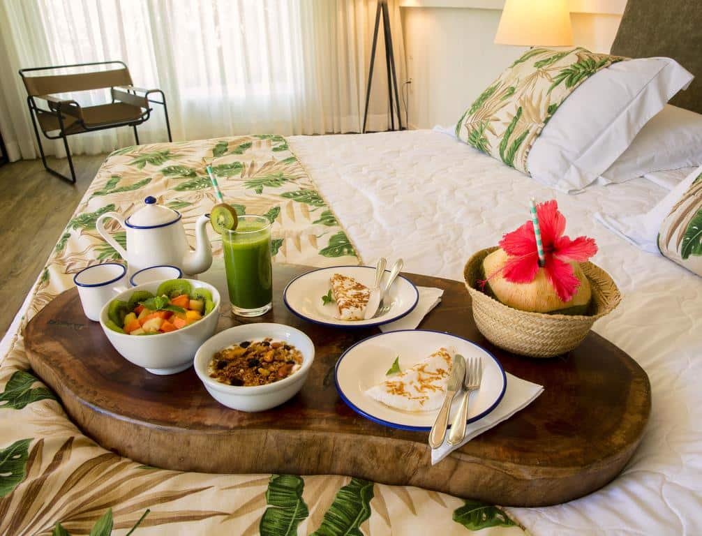 Café da manhã no quarto do Dolphin Hotel