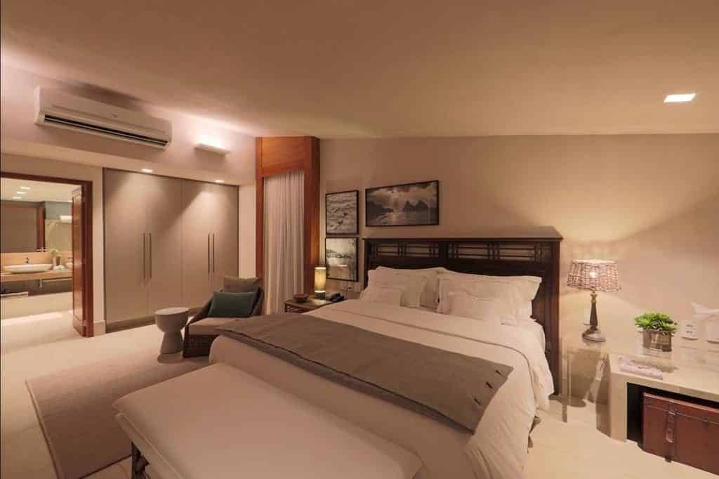 Quarto espaçoso da Pousada Zé Maria